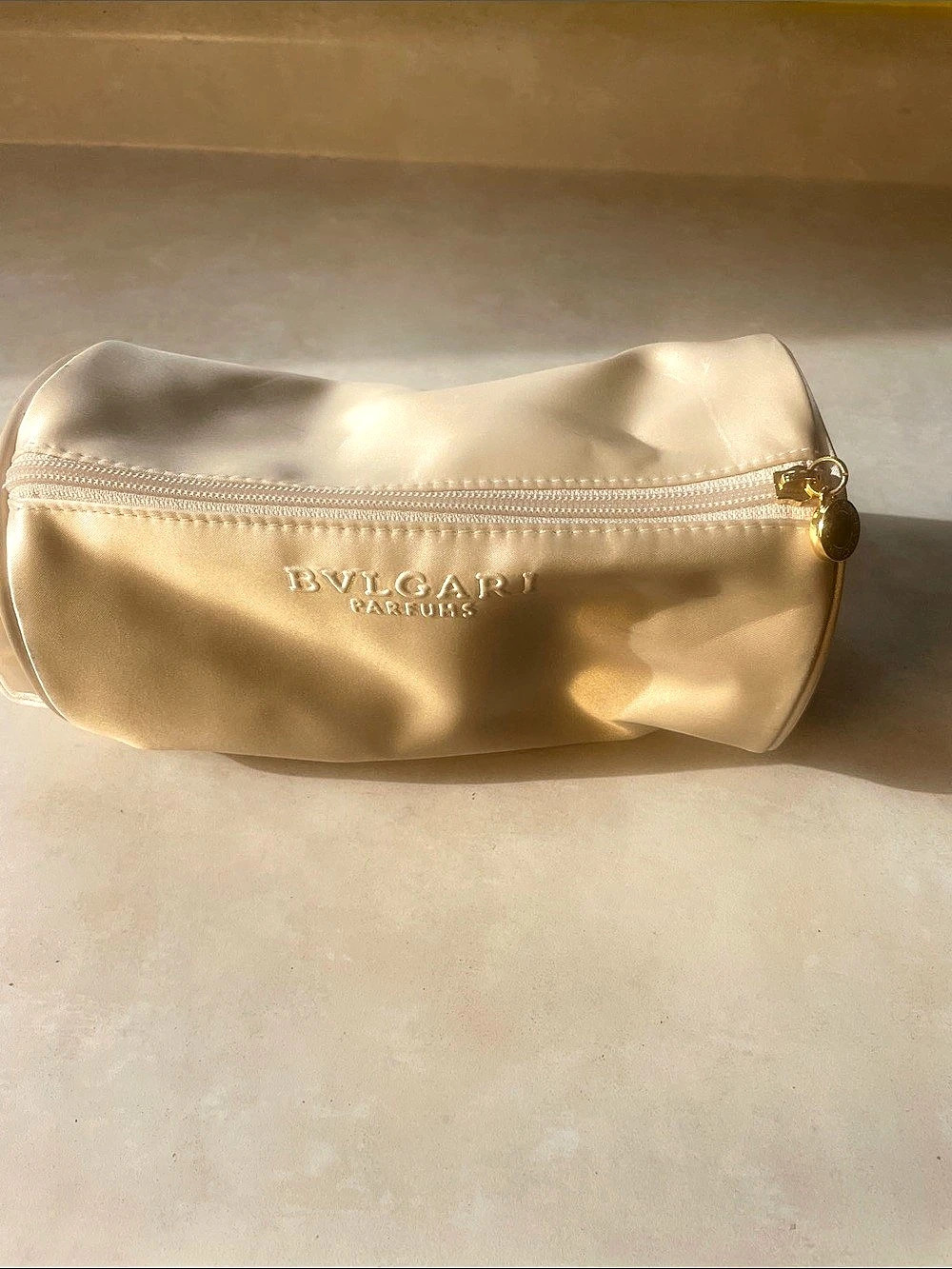 BVLGARI Gold Cosmetic Pouch Like New